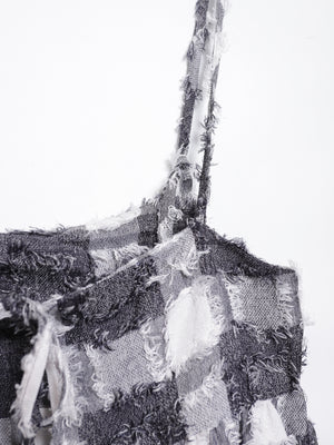 Fringed Check Knotted Camisole