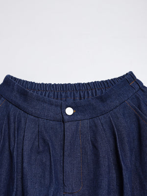 Cat Nordic Travel Guide Embroidered Denim A-Line Skirt
