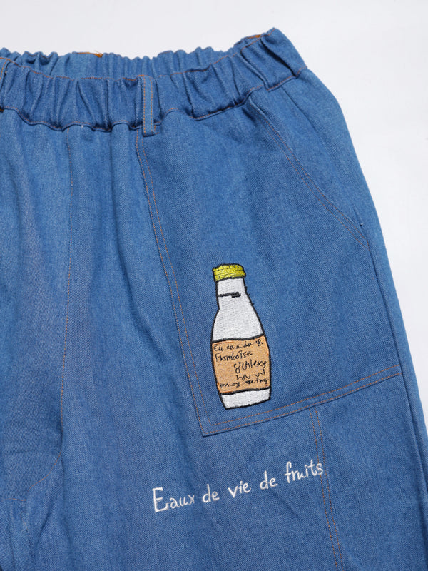 Cat Nordic Travel Guide Embroidered Balloon Trousers