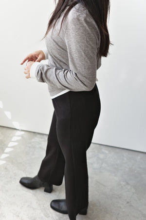 Contrast Henley Neck Pullover