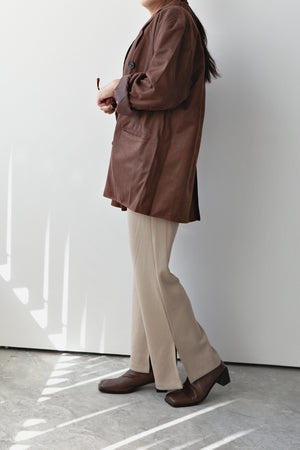 Suede slim-fit jacket