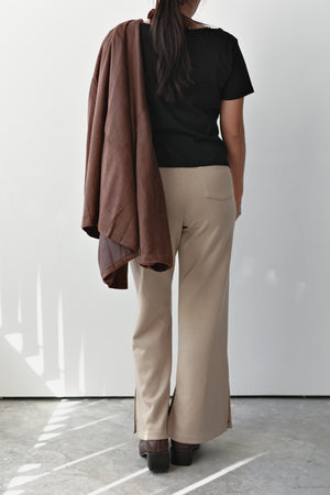 Cotton jersey off-the-shoulder T-shirt