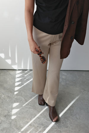 Cotton jersey off-the-shoulder T-shirt