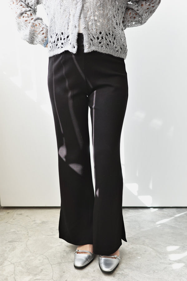 Hollow color crew neck cardigan