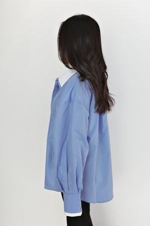 Wide-colored layered shirt