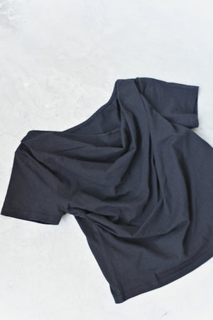 Cotton jersey off-the-shoulder T-shirt