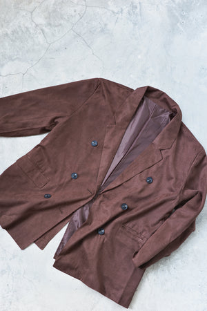 Suede slim-fit jacket