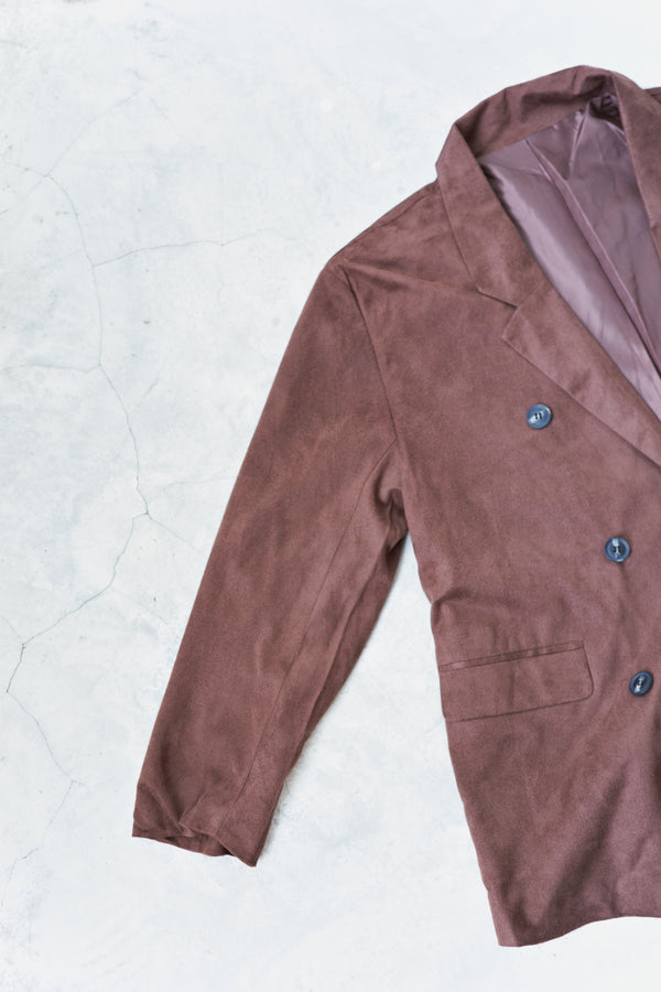 Suede slim-fit jacket