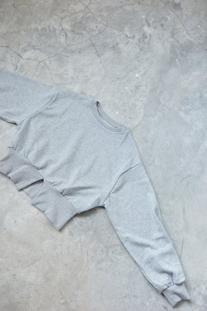Wool center slit pullover