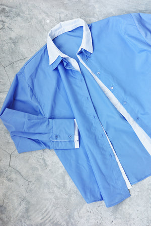 Wide-colored layered shirt