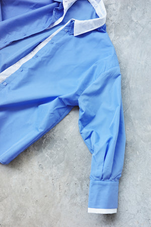 Wide-colored layered shirt