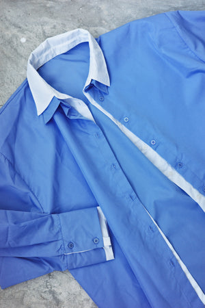 Wide-colored layered shirt