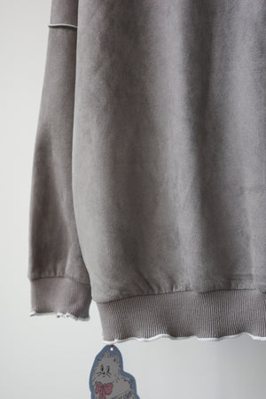 Retro cat-print heart-shaped sweatshirt jacket