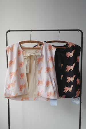 Nordic orange cat knotted plush vest