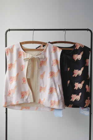 Nordic orange cat knotted plush vest