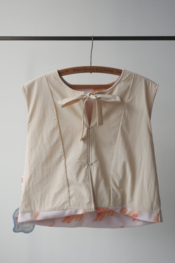 Nordic orange cat knotted plush vest