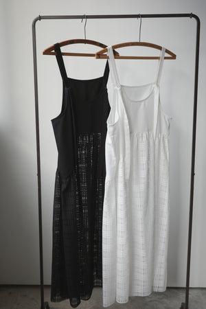 Spaghetti strap plaid tulle skirt