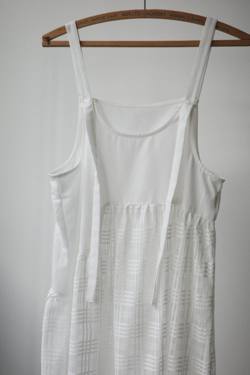 Spaghetti strap plaid tulle skirt