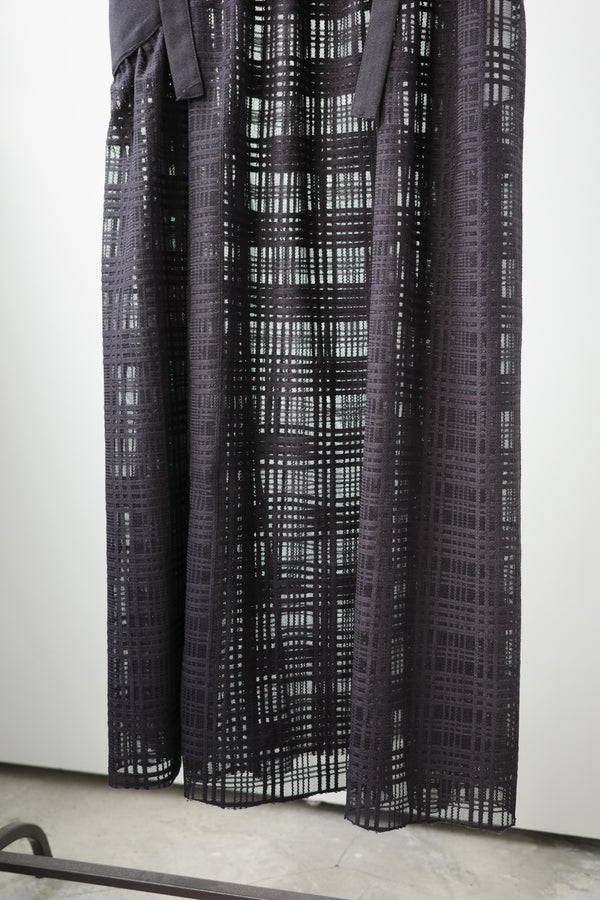 Spaghetti strap plaid tulle skirt