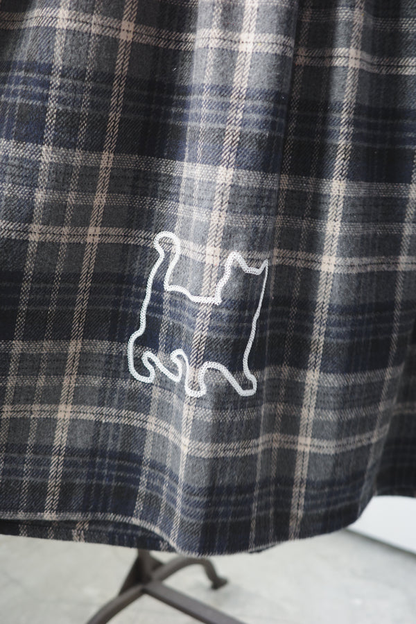 Silhouette geometric cat pattern vest dress