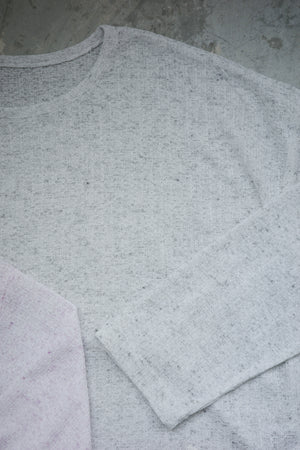 BB Terry Cotton Striped Long-Sleeved Top