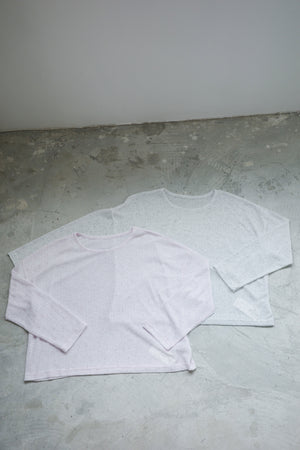 BB Terry Cotton Striped Long-Sleeved Top