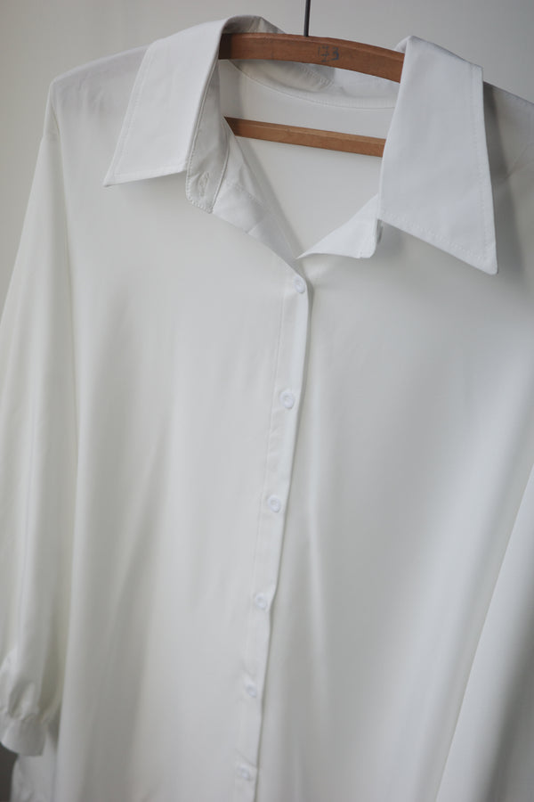 Ruffle skirt shirt dress