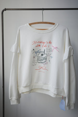 Birthday cake cat hoodie