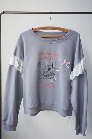 Birthday cake cat hoodie