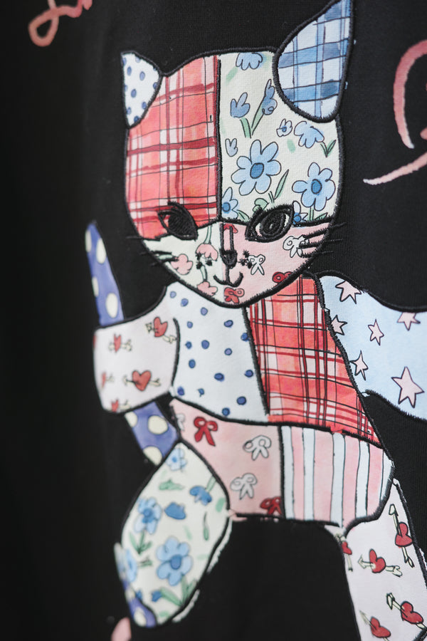 Girly Cats Patch Hoodie