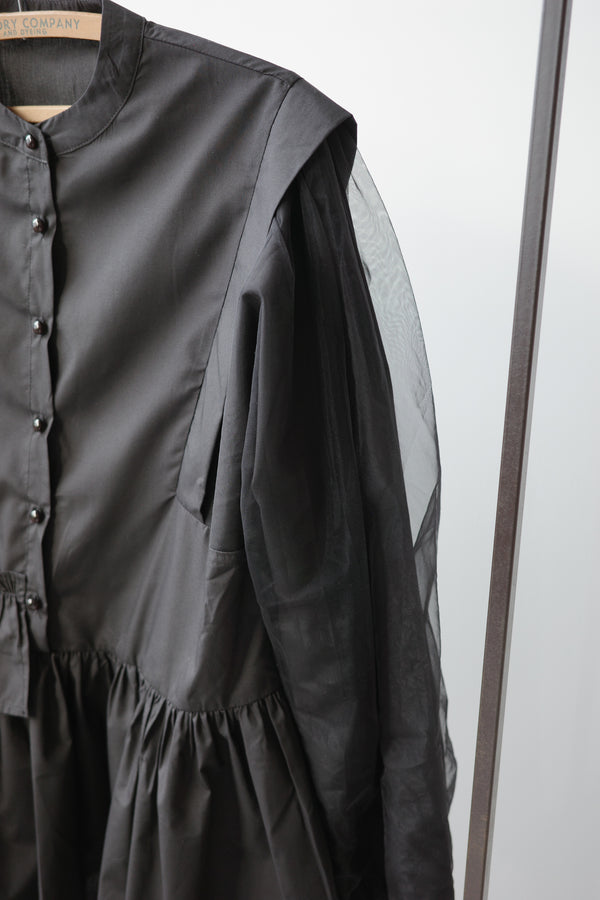 Irregular Ruffle Sleeve Shirt