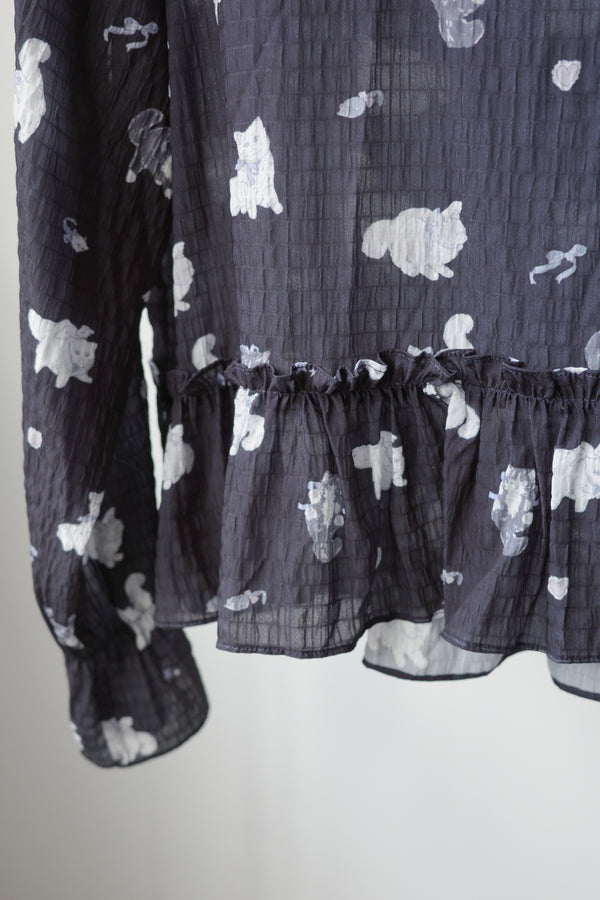 Angel Wings Cat Long-Sleeved Top