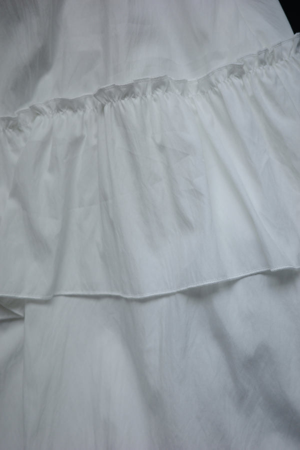 Single-layer ruffled bubble skirt