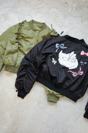 Angel Wings Cat Ribbon MA Jacket