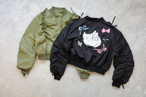 Angel Wings Cat Ribbon MA Jacket