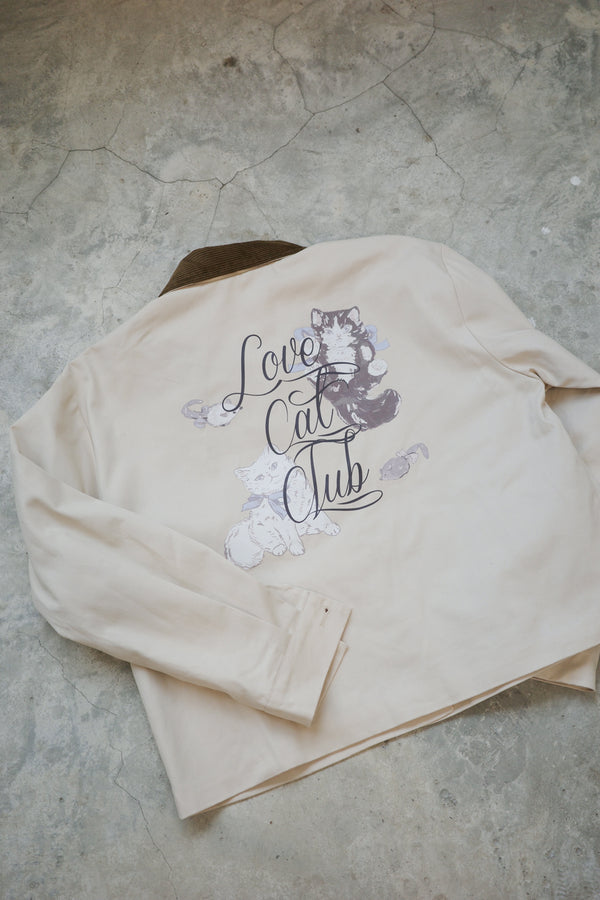 Angel Wings Cat Corduroy Collar Jacket