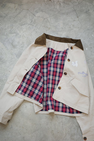 Angel Wings Cat Corduroy Collar Jacket