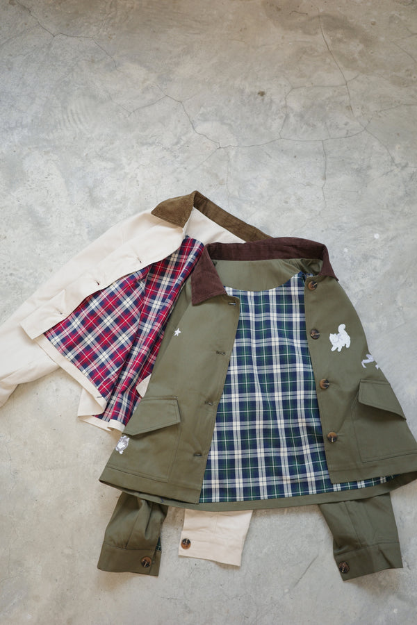 Angel Wings Cat Corduroy Collar Jacket