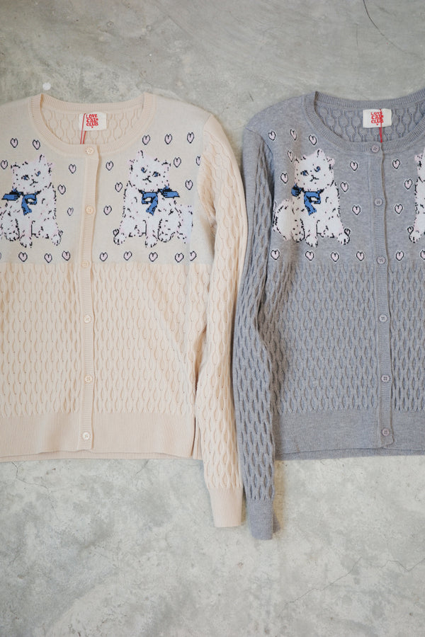 Heart & bow Cat 針織外套