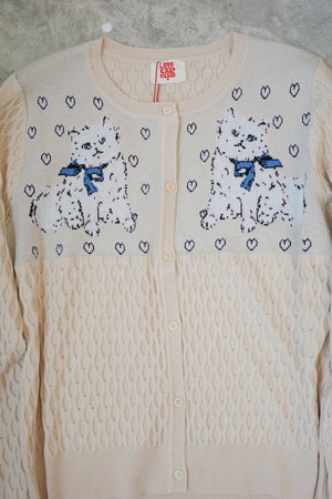 Heart & bow Cat 針織外套