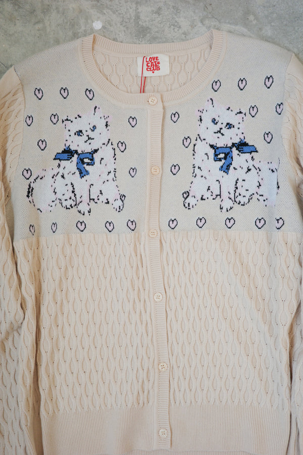 Heart & bow Cat 針織外套