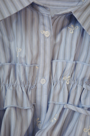 RUFFLE short-sleeved T-shirt with embroidered bow