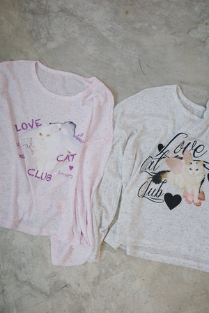 Real Cat Towel Cotton Long-Sleeved Top