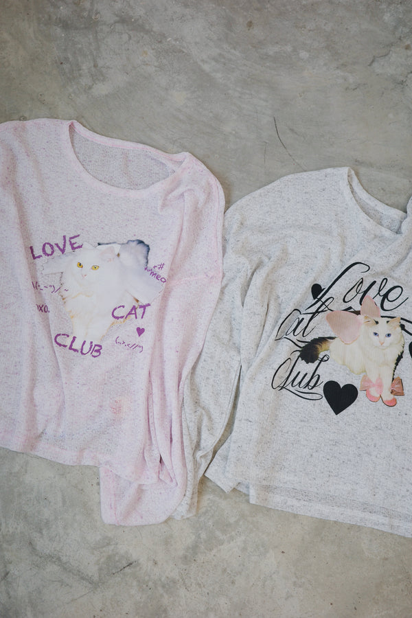 Real Cat Towel Cotton Long-Sleeved Top