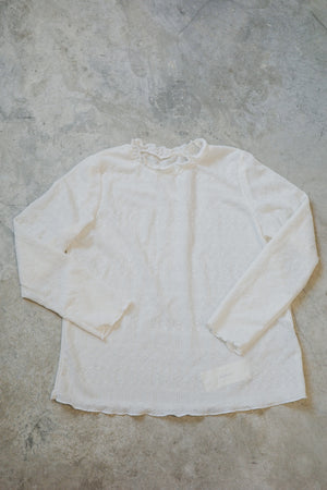 Tuteng RUFFLE collar long-sleeved top