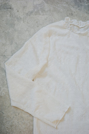 Tuteng RUFFLE collar long-sleeved top