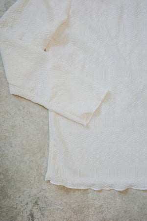 Tuteng RUFFLE collar long-sleeved top