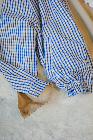 Reversible plaid lace cat print jacket