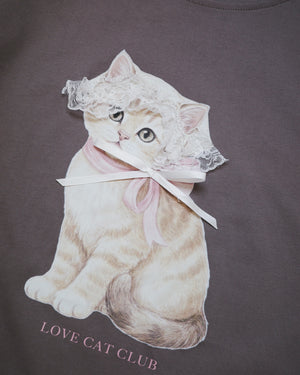 Lace Bow Cat Tee
