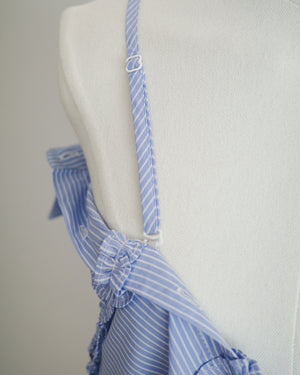 Cat-shaped Ruffle Two-way Striped Shirt